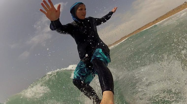 Easkey Britton surfing Iran