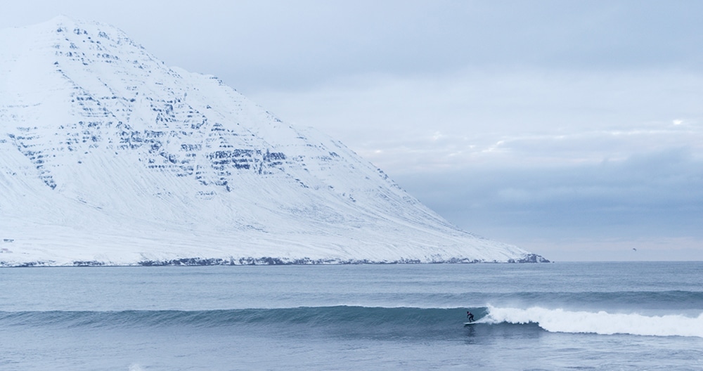 Heiðar Logi Elíasson rides the greatest point-break in the North. Iceland 2015. Tributaries digital Cinema / The Accord
