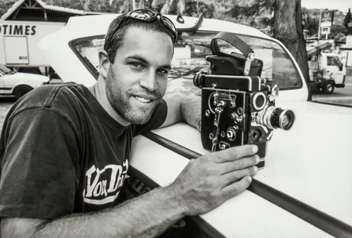 Jack Johnson and his bolex - 1998 - Photo Tom Servais